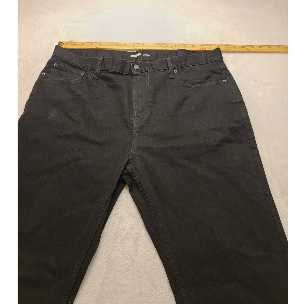 Old Navy Slim Built-In Flex Jeans Men's 38x30 Black Rinse Stretch Pants Slim fit